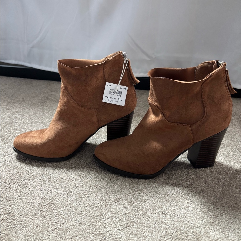Suede Brown Ankle Boots